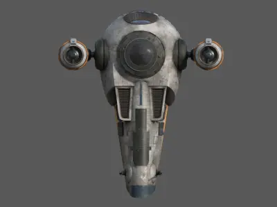 Grogu Style Pod Ship Low-poly 3D model