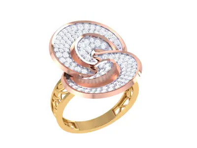 Women Ring  Render 3dm STL OBJ FBX Details 3D print model 305
