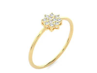 Light Minimalist Diamond Ring 3D print model