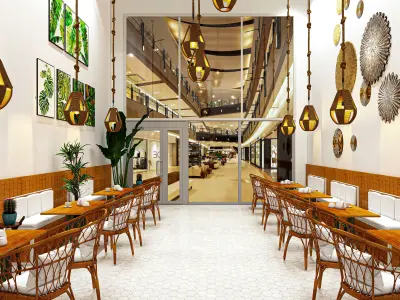 Bohemian restaurant design 3D model 3D model