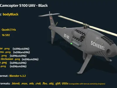  Schiebel Camcopter S100 UAV - Black 