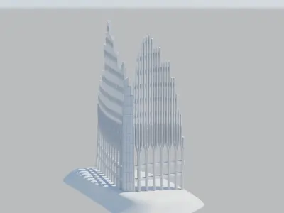 World trade center fragment 3D print model