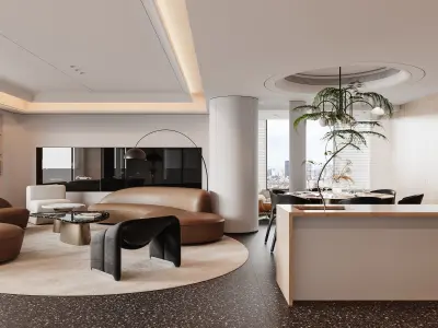 apartment interior scenes       3D model 3