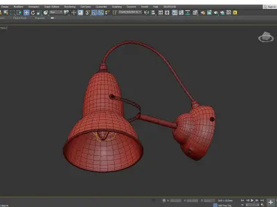 Original 1227 Brass Wall Light Low-poly 3D model