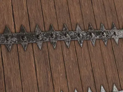 Spiked Iron-Clad Wood Planks PBR Texture