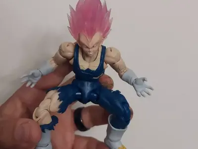 Custom Beast Deities Vegeta Ultra Ego Head Sculpt 3D print model