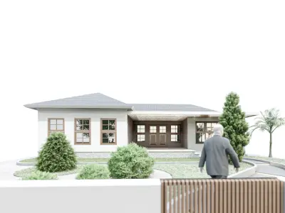 3D Modeling Architecture Modern Residence 3D model