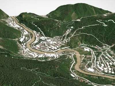 Cityscape Borjomi Georgia 3D model