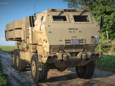  Tactical Air Defense Launcher Military Vehicle Sand Rigged 