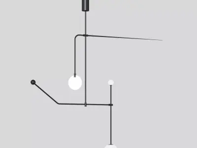 Mobile chandelier 6 3D model