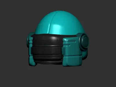 helmet high poly sculpt 3d printable 3D model 18