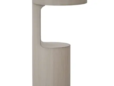 Hout End Table Crate and Barrel 3D model