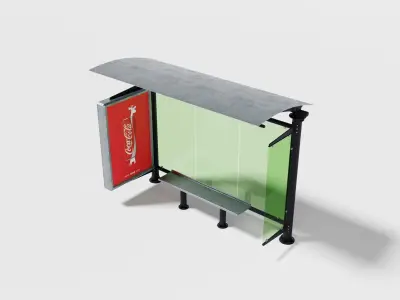 Street elements pack v4 Low-poly 3D model