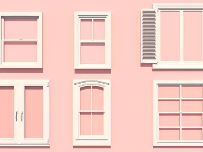 Windows collection white 3D model