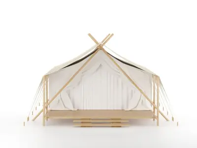 large camping tent 03 04 3D model