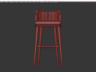 BAR CHAIR ERVIN Low-poly 3D model