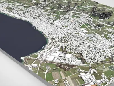 Cityscape Rorschach Switzerland 3D model