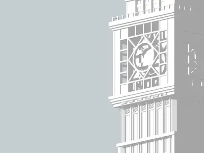 Al Yaqoub Tower Low-poly 3D model