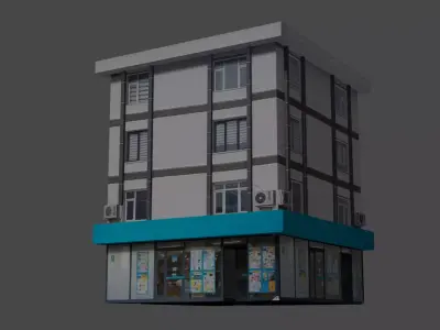 Architectural Building-4 Free low-poly 3D model