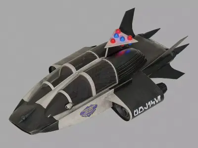 Panther Police Interceptor Speeder - Star Wars Low-poly 3D model