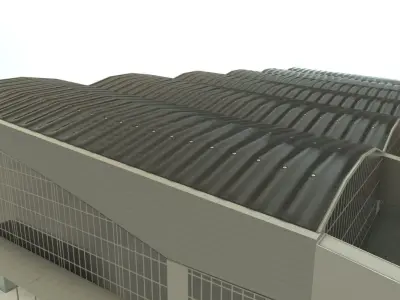 EDDB Hangar 9 Low-poly 3D model