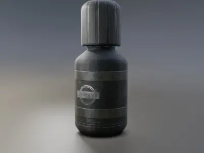 Sci-fi test bottle Low-poly 3D model