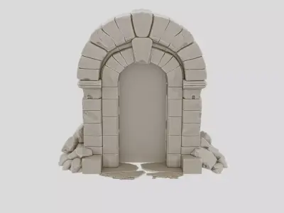Fantasy Stone Dungeon Doorway Frame for 3D print 3D model