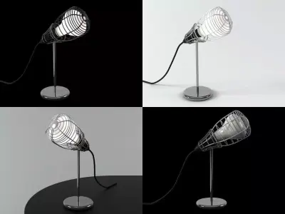 Cage Table Lamp 3D model