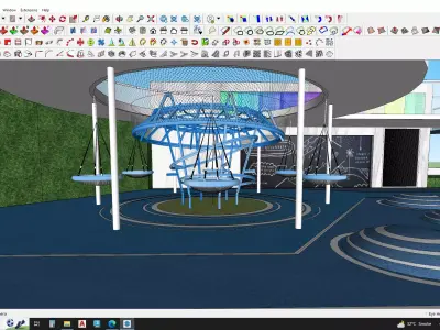 kids playground landscape 3d model 3D model