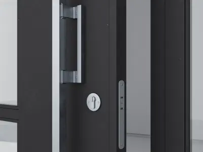 Aluminium door 104 3D model