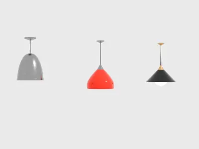 Hanging Lights Pack PBR Game Ready Low-poly 3D model Low-poly 3D model