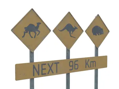 Street Sign 19 Low-poly 3D model