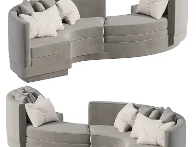 Monaco Sectional Sofa  3D model