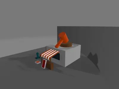 REPAIR STORE Low-poly 3D model