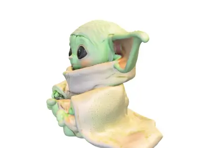 plushie baby yoda 3D model