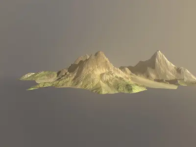 Background Landscapes  Grass 1 Low-poly 3D model