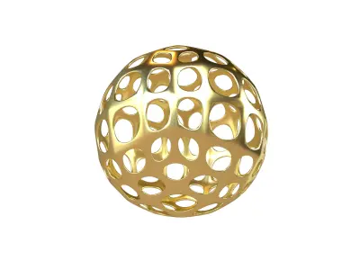 Abstract Sphere Ball v1 001 Low-poly 3D model