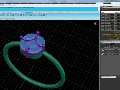 Light Minimalist Diamond Ring 3D print model
