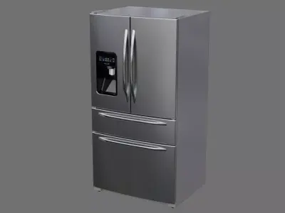 Refrigerator 3A Low-poly 3D model