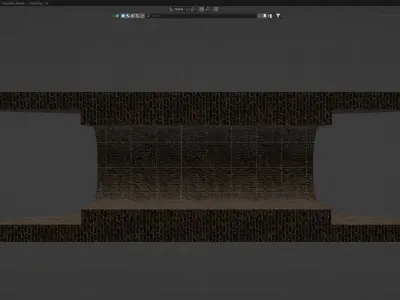 Pont ferroviaire Low-poly 3D model