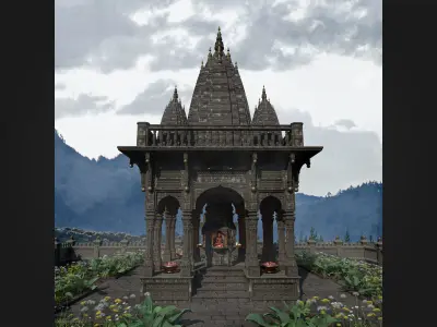 Ancient Hindu Temple 3D model