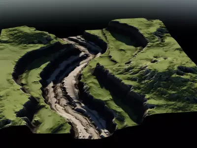 Plateau River 03 3D model