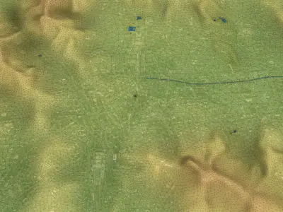 Seoul - Topography Terrain Low-poly 3D model