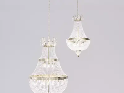 Classic Crystal Chandelier 3D model