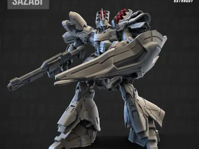 Wasabi Poseable Set 120mm 3D print model