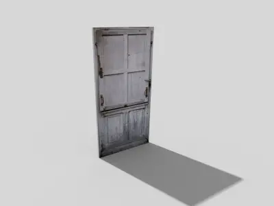 low poly door Low-poly 3D model 5