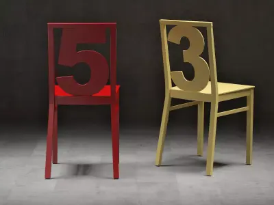 Chairs number chair 3D model