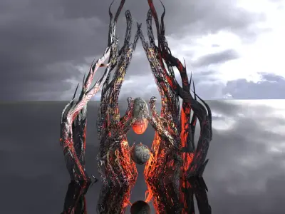 Dark Dragon Egg Tower ivy 3D model