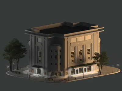 Modular Building Kit Low-poly 3D model