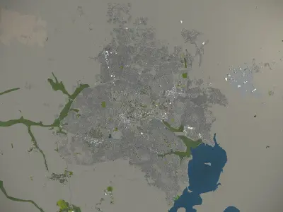 Kampala Low-poly 3D model